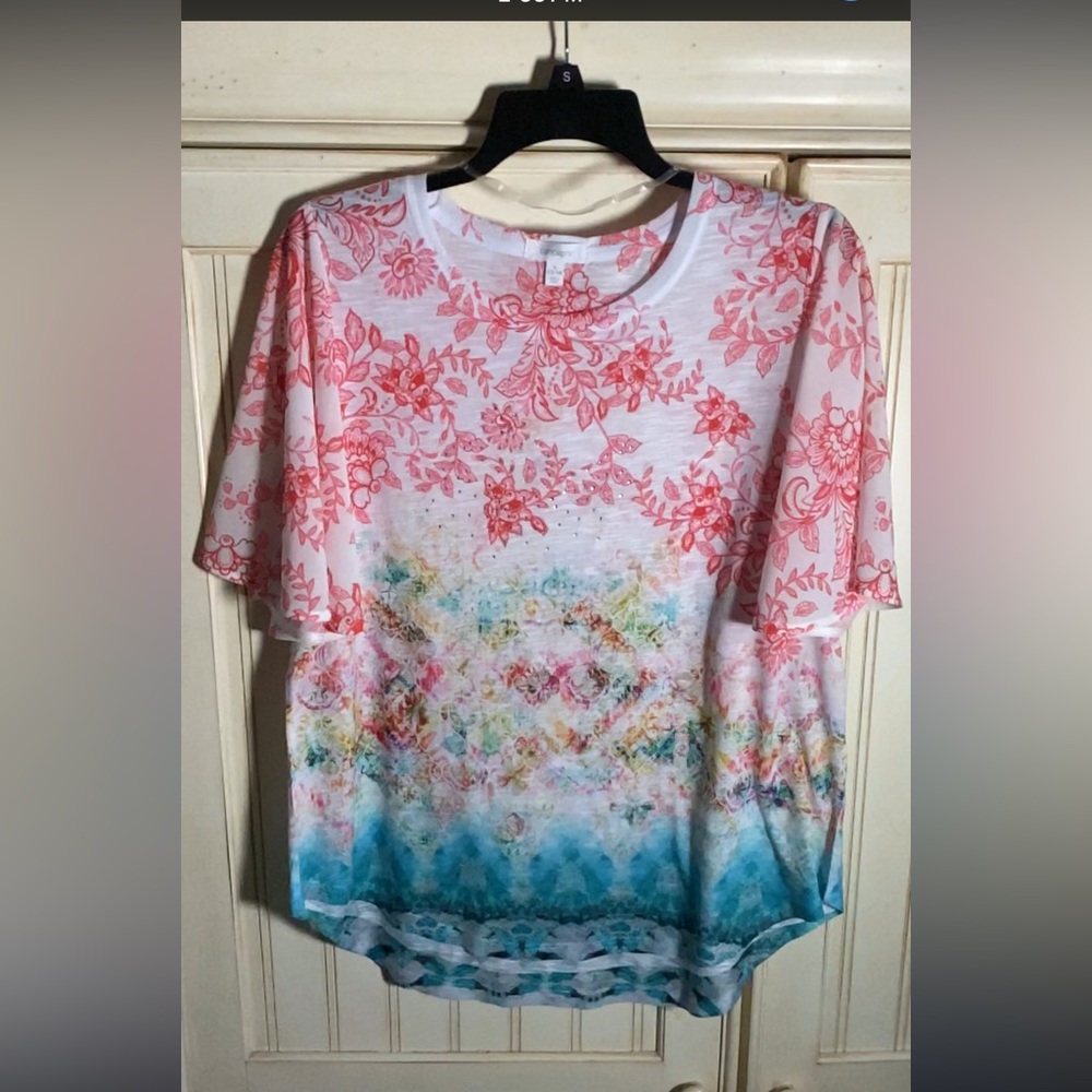 Women’s flutter sleeve top size large 12-14